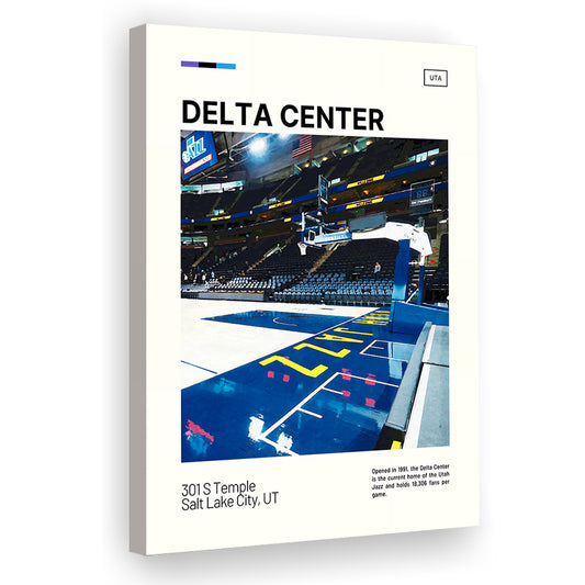 Delta Center Print, Utah Jazz Stadium Canvas Art, Fan Gifts, Sport Art, Canvas Print Wall Art