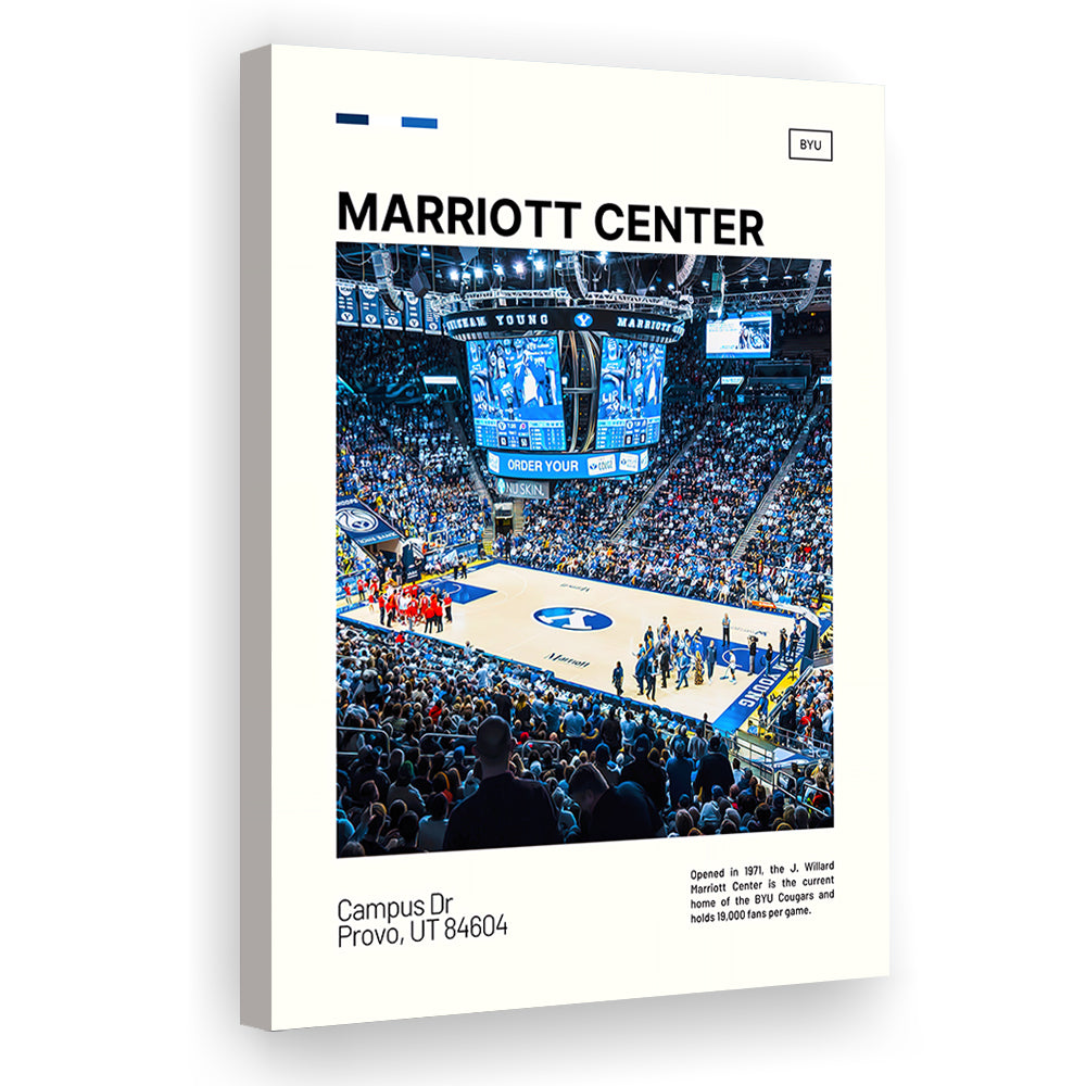 Marriott Center Print, BYU Cougars Stadium Canvas Art, Fan Gifts, Sport Art, Canvas Print Wall Art