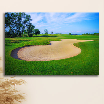 Nice Golf Course With Bunker And Nice Green, Golf Art Print,Gifts Golf Lover