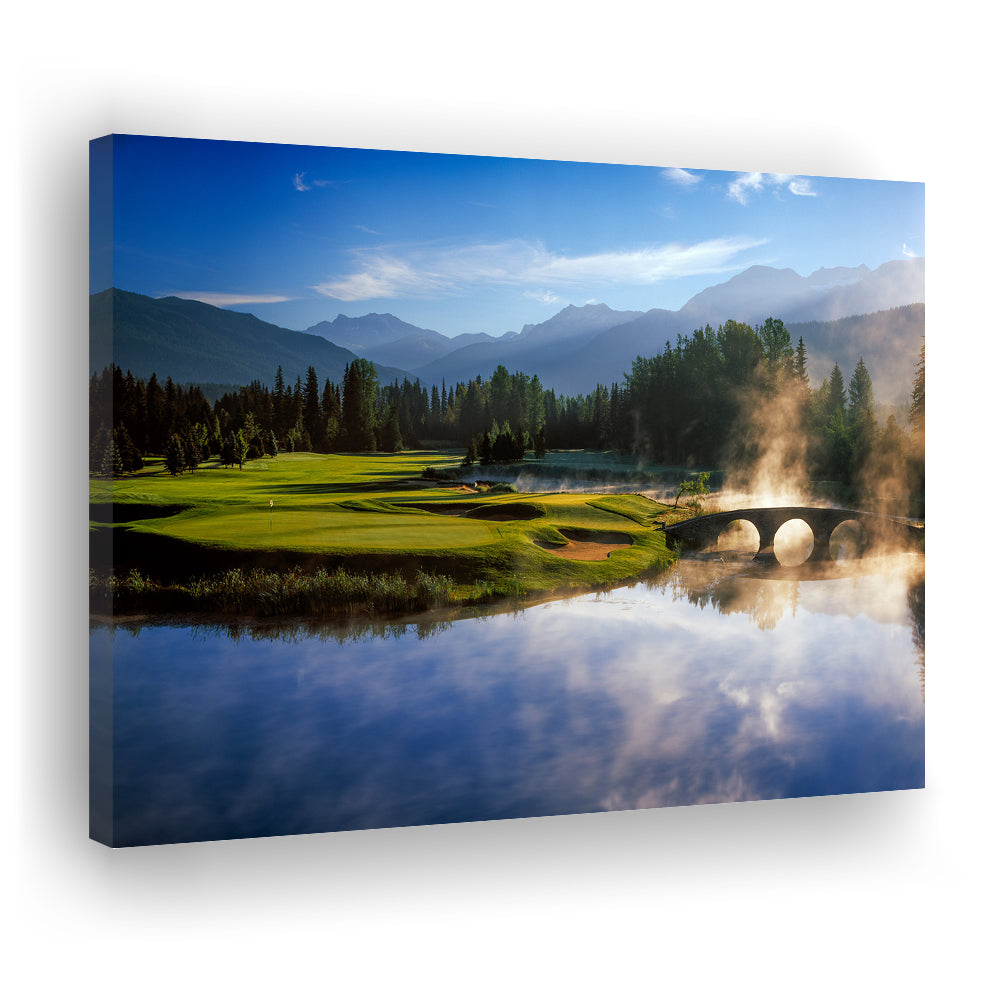 Nicklaus North Golf Club Hole 03 & 12, Whistler, Bc Canada, Golf Art Print,Gifts Golf Lover