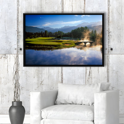 Nicklaus North Golf Club Hole 03 & 12, Whistler, Bc Canada, Floating Framed Canvas Print Wall Art