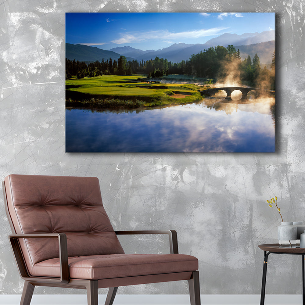 Nicklaus North Golf Club Hole 03 & 12, Whistler, Bc Canada, Golf Art Print,Gifts Golf Lover