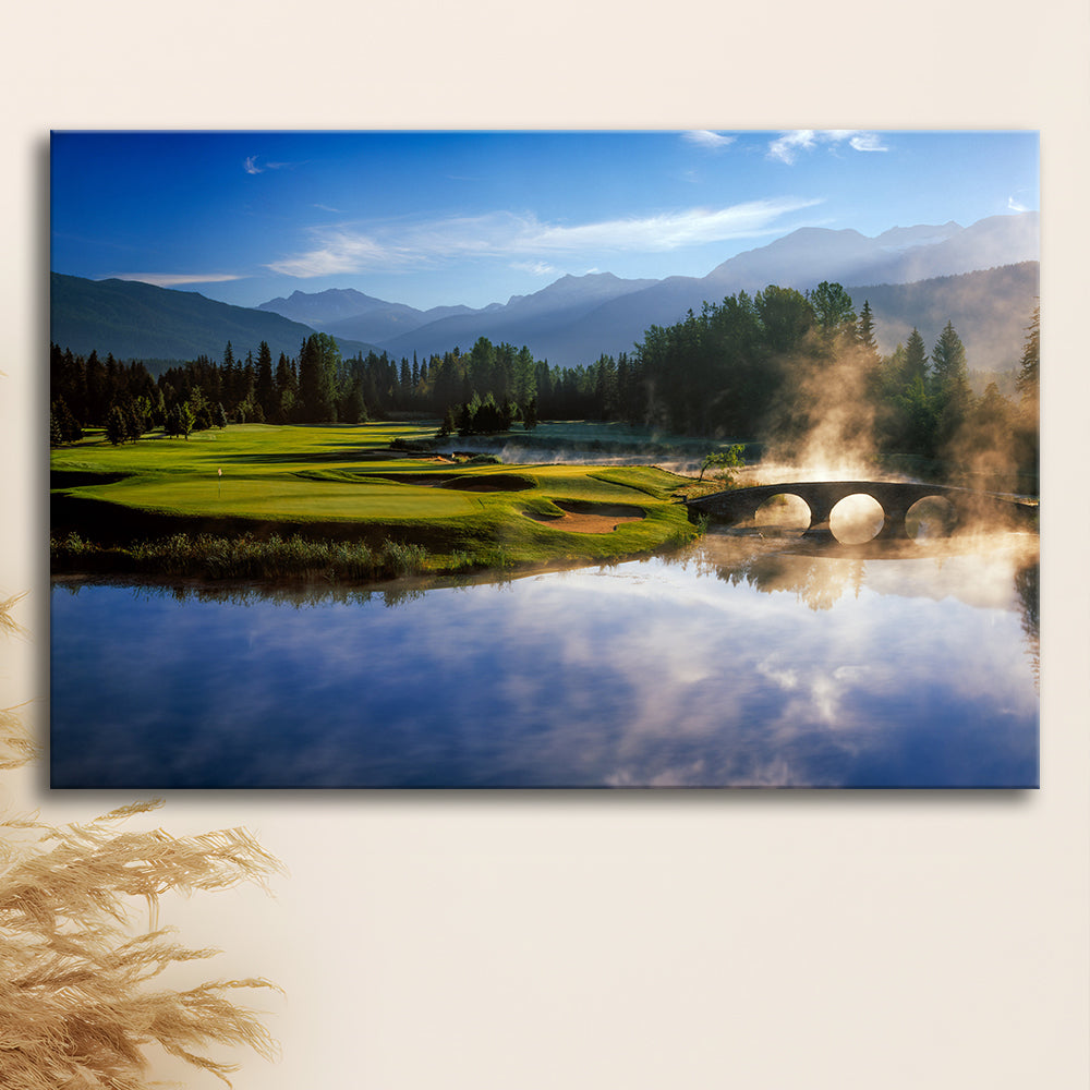 Nicklaus North Golf Club Hole 03 & 12, Whistler, Bc Canada, Golf Art Print,Gifts Golf Lover