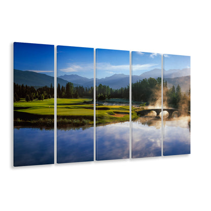 Nicklaus North Golf Club Hole 03 & 12, Whistler, Bc Canada, Golf Art Print, Extra Large Canvas Print Wall Art