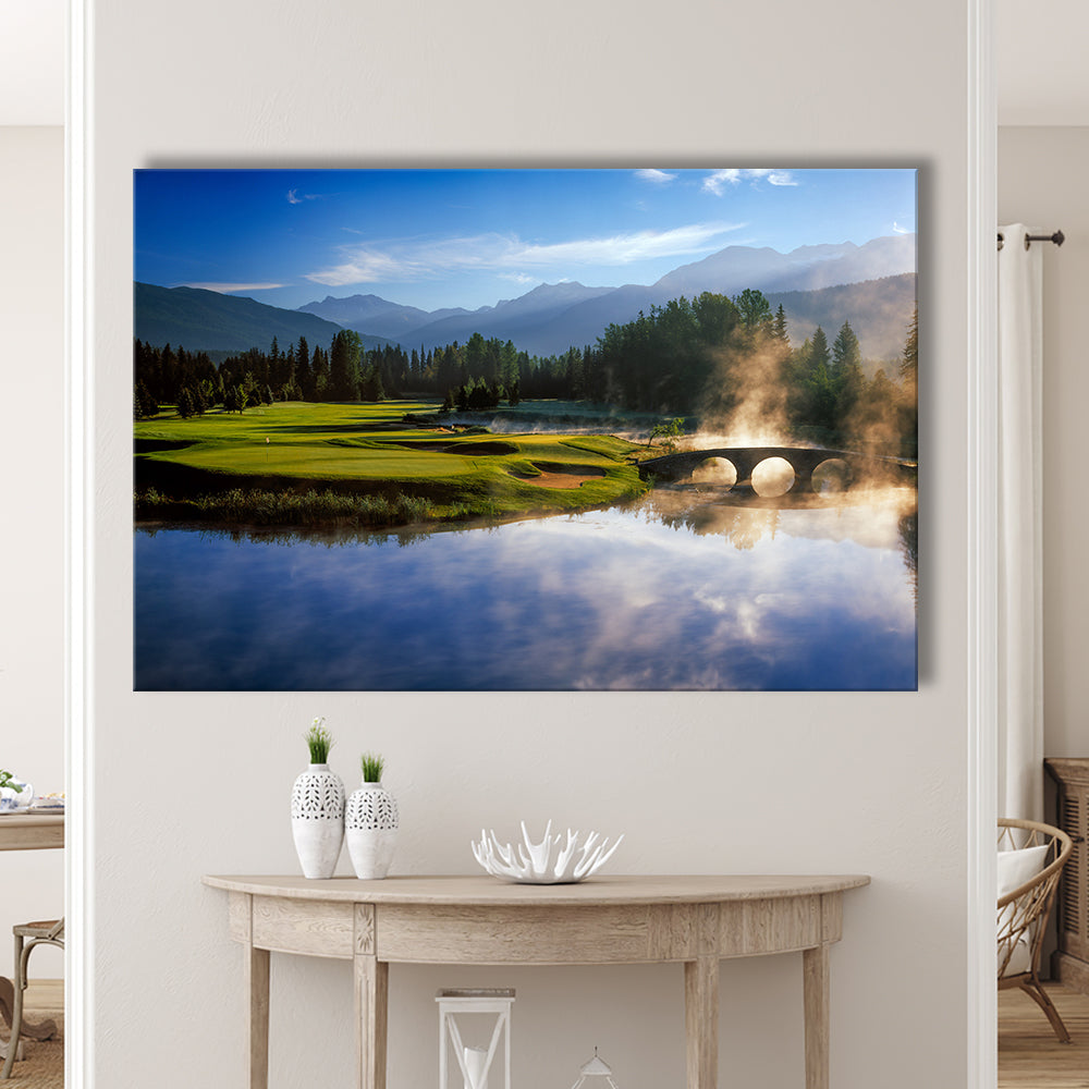 Nicklaus North Golf Club Hole 03 & 12, Whistler, Bc Canada, Golf Art Print,Gifts Golf Lover