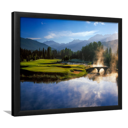 Nicklaus North Golf Club Hole 03 & 12, Whistler, Bc Canada, Framed Art Print Wall Decor, Picture Framed