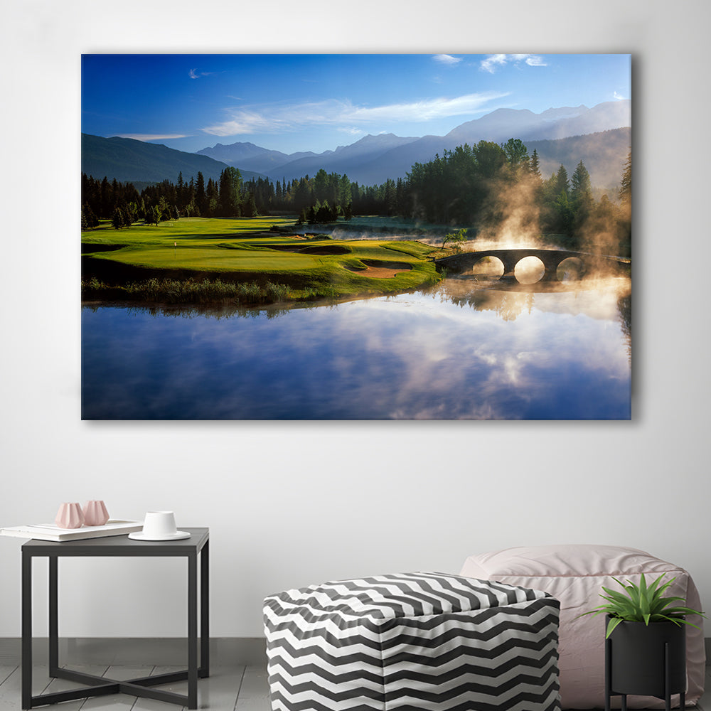 Nicklaus North Golf Club Hole 03 & 12, Whistler, Bc Canada, Golf Art Print,Gifts Golf Lover