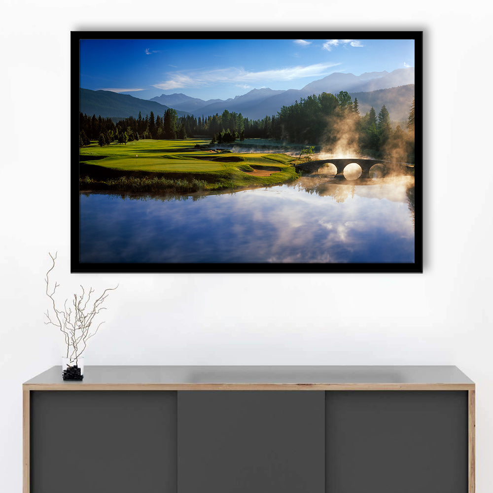 Nicklaus North Golf Club Hole 03 & 12, Whistler, Bc Canada, Framed Art Print Wall Decor, Picture Framed