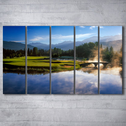 Nicklaus North Golf Club Hole 03 & 12, Whistler, Bc Canada, Golf Art Print, Extra Large Canvas Print Wall Art