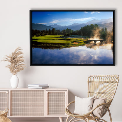 Nicklaus North Golf Club Hole 03 & 12, Whistler, Bc Canada, Floating Framed Canvas Print Wall Art