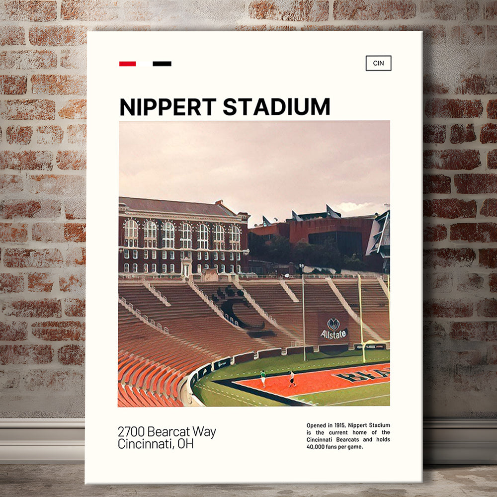 Nippert Stadium Print, Cincinnati Bearcats Stadium Canvas Art, Fan Gifts, Sport Art, Canvas Print Wall Art