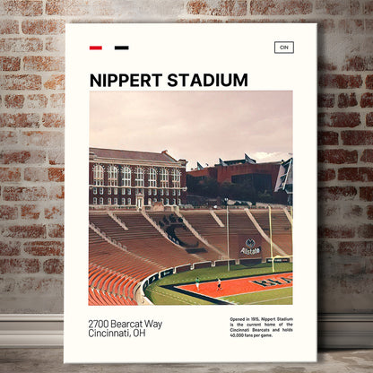 Nippert Stadium Print, Cincinnati Bearcats Stadium Canvas Art, Fan Gifts, Sport Art, Canvas Print Wall Art