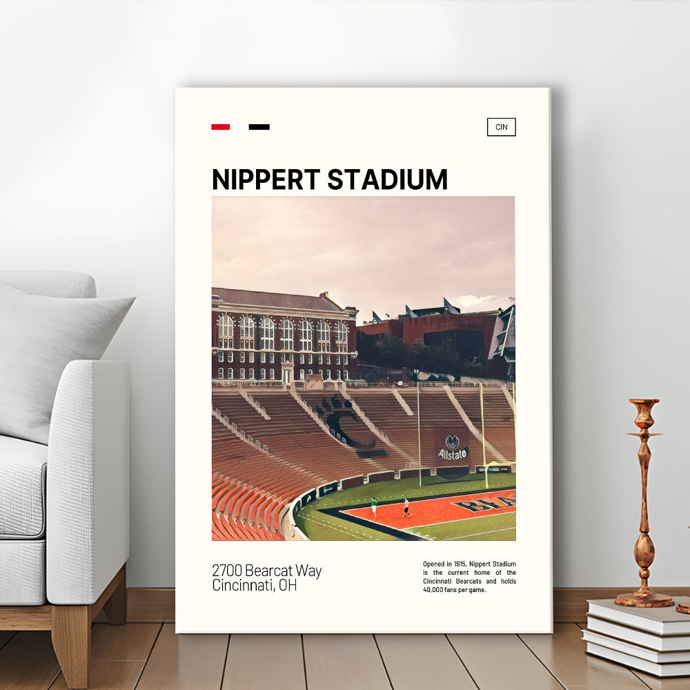 Nippert Stadium Print, Cincinnati Bearcats Stadium Canvas Art, Fan Gifts, Sport Art, Canvas Print Wall Art