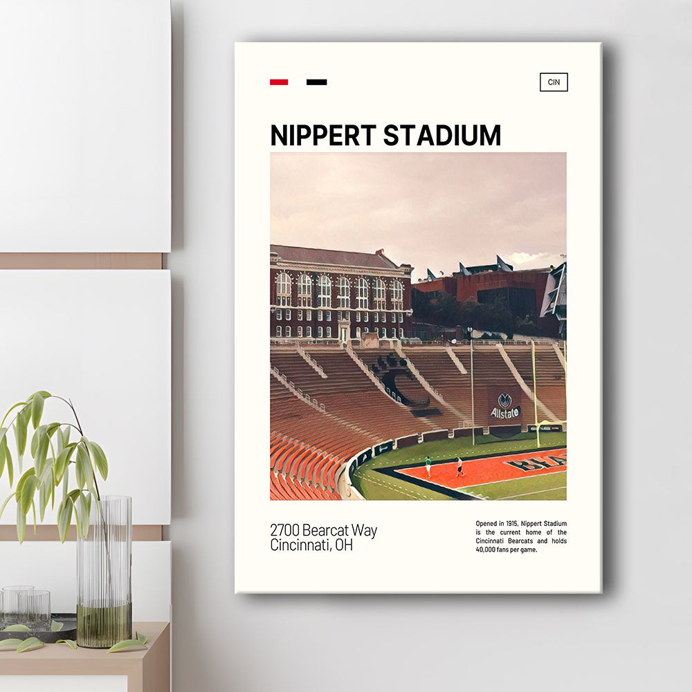 Nippert Stadium Print, Cincinnati Bearcats Stadium Canvas Art, Fan Gifts, Sport Art, Canvas Print Wall Art