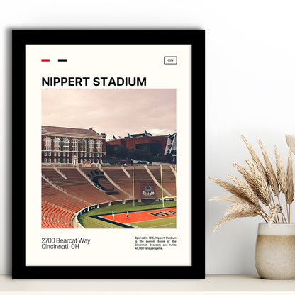 Nippert Stadium Print, Cincinnati Bearcats Stadium Art, Gifts for him, Sport Art, Framed Art Print Wall Decor