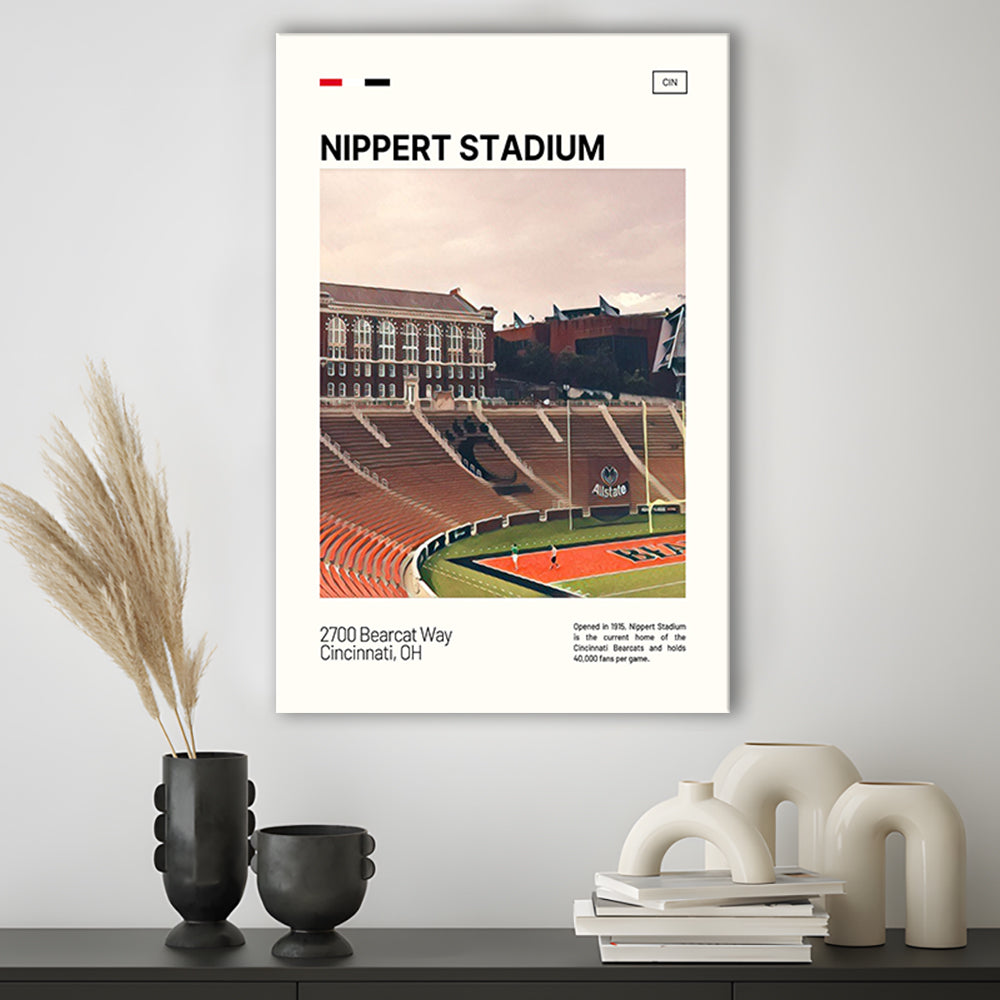 Nippert Stadium Print, Cincinnati Bearcats Stadium Canvas Art, Fan Gifts, Sport Art, Canvas Print Wall Art