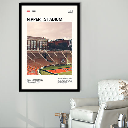 Nippert Stadium Print, Cincinnati Bearcats Stadium Art, Gifts for him, Sport Art, Framed Art Print Wall Decor