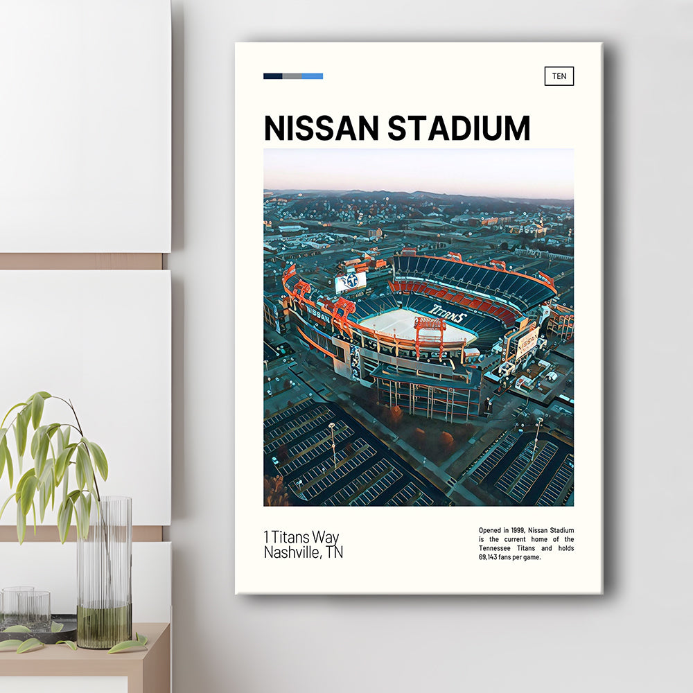 Nissan Stadium Print, Tennessee Titans Stadium Canvas Art, Fan Gifts, Sport Art, Canvas Print Wall Art