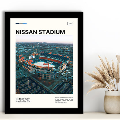 Nissan Stadium Print, Tennessee Titans Stadium Art, Gifts for him, Sport Art, Framed Art Print Wall Decor