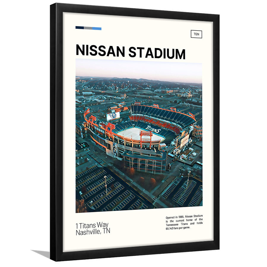 Nissan Stadium Print, Tennessee Titans Stadium Art, Gifts for him, Sport Art, Framed Art Print Wall Decor