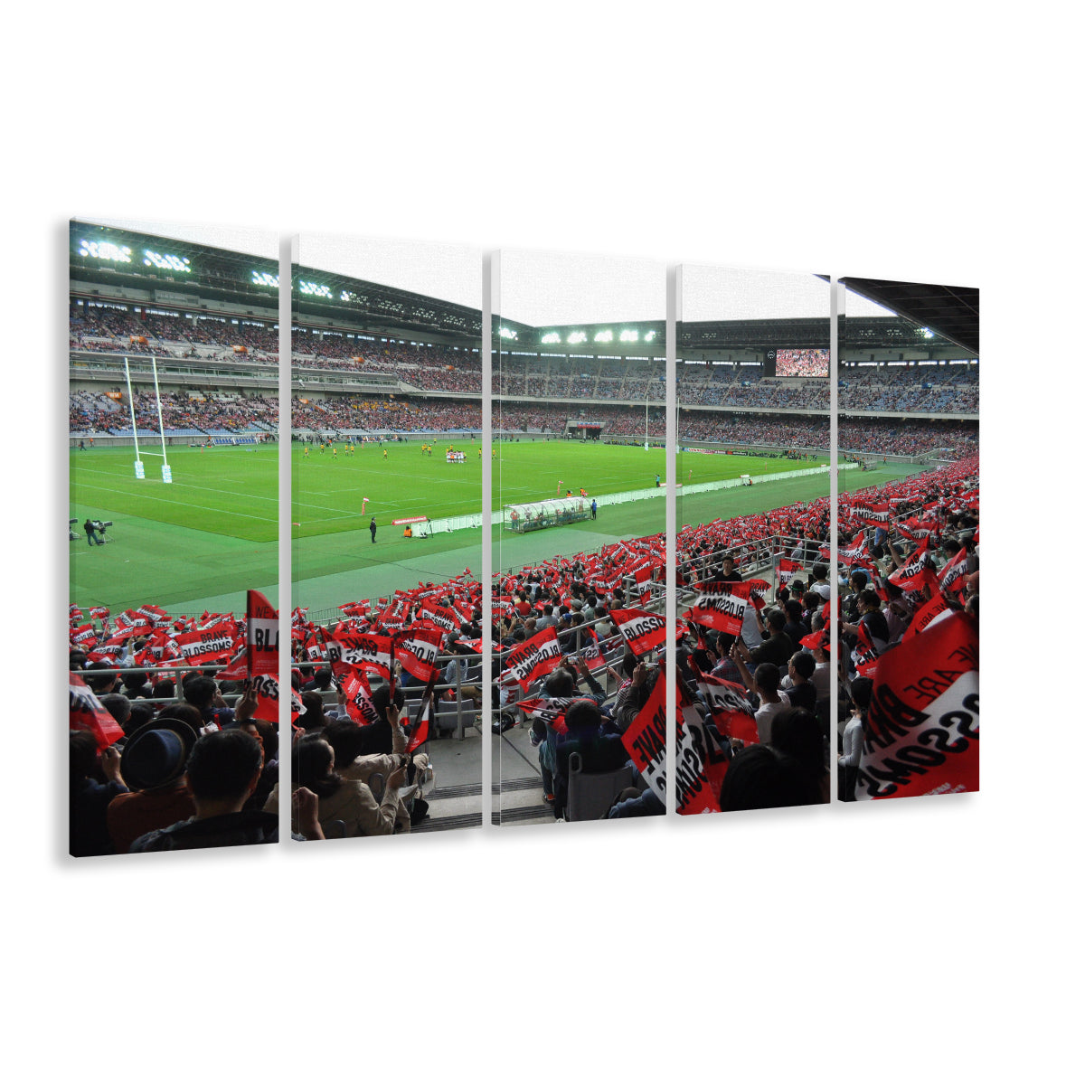 Nissan Stadium, Stadium Canvas, Sport Art, 5 Panel B, Extra Large Canvas, Canvas Print Wall Art