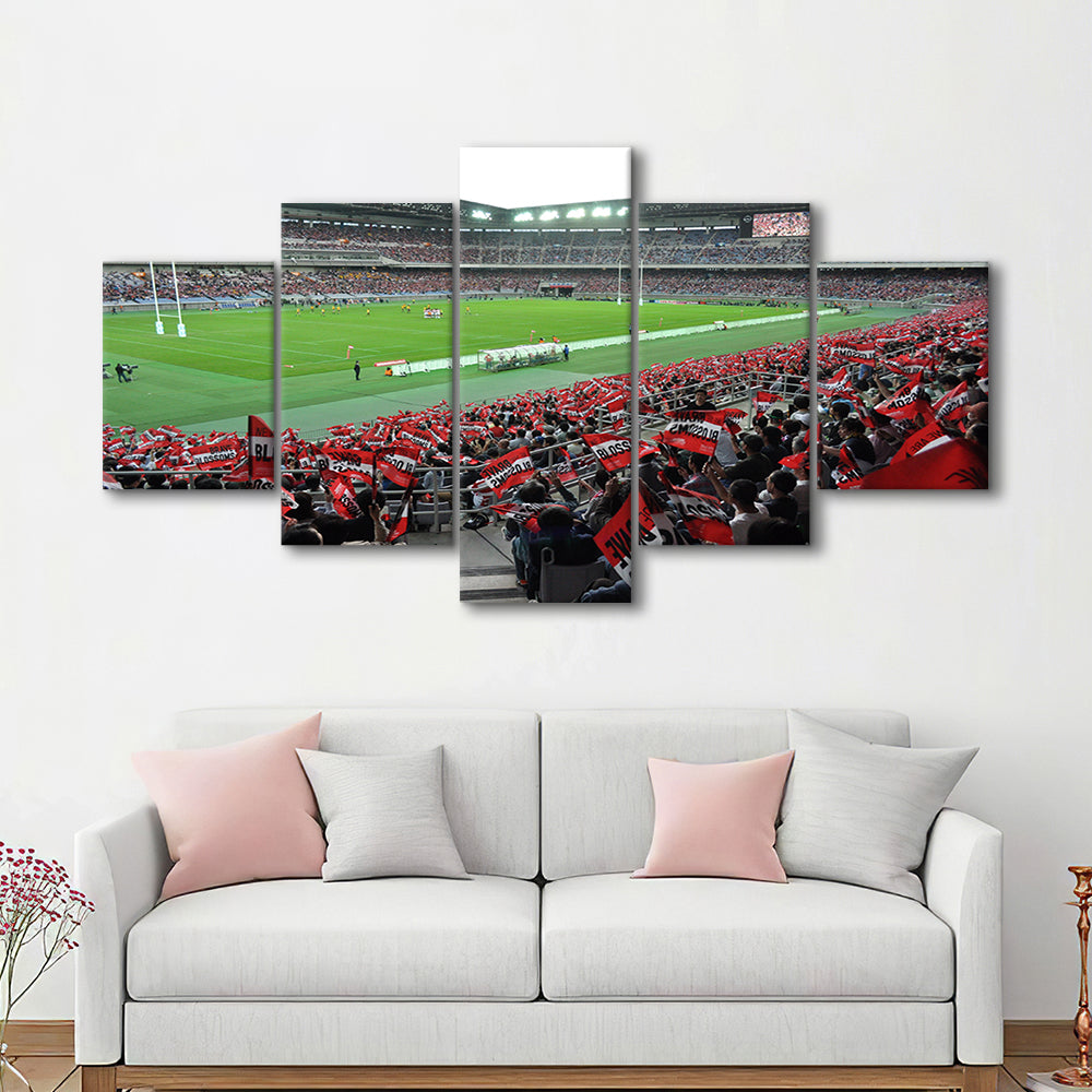 Nissan Stadium, Stadium Canvas, Sport Art, Gift for him, 5 Panel, Large Canvas, Canvas Print Wall Art