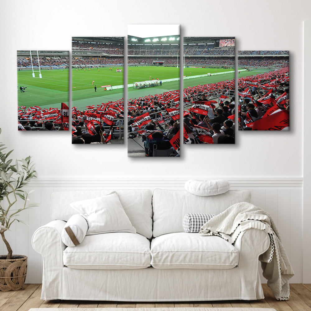 Nissan Stadium, Stadium Canvas, Sport Art, Gift for him, 5 Panel, Large Canvas, Canvas Print Wall Art