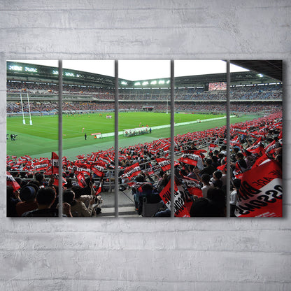 Nissan Stadium, Stadium Canvas, Sport Art, 5 Panel B, Extra Large Canvas, Canvas Print Wall Art