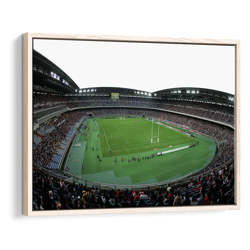 Nissan Stadium Yokohama, Stadium Canvas, Sport Art, Framed Canvas Print Wall Art, Floating Frame