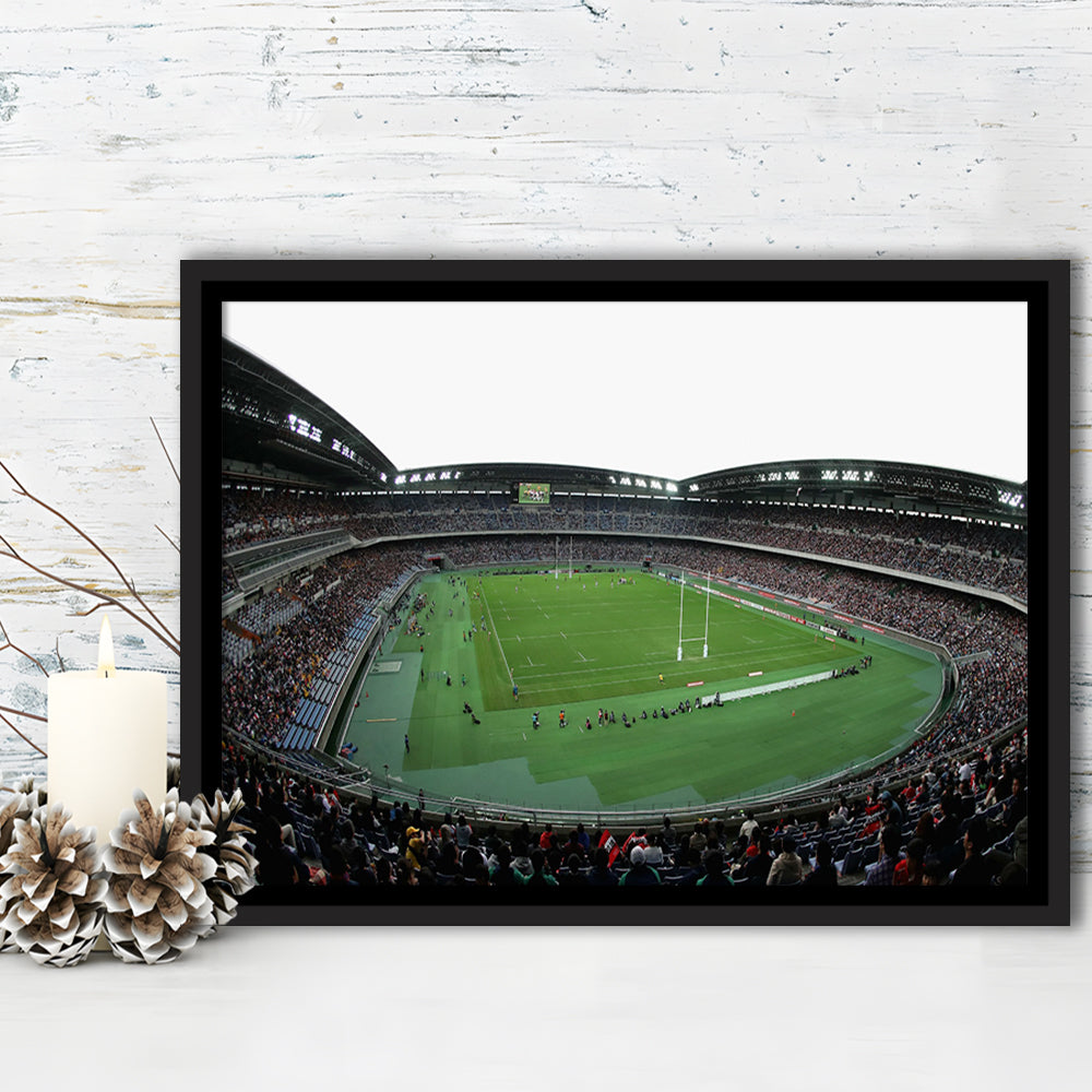 Nissan Stadium Yokohama, Stadium Canvas, Sport Art, Framed Canvas Print Wall Art, Floating Frame