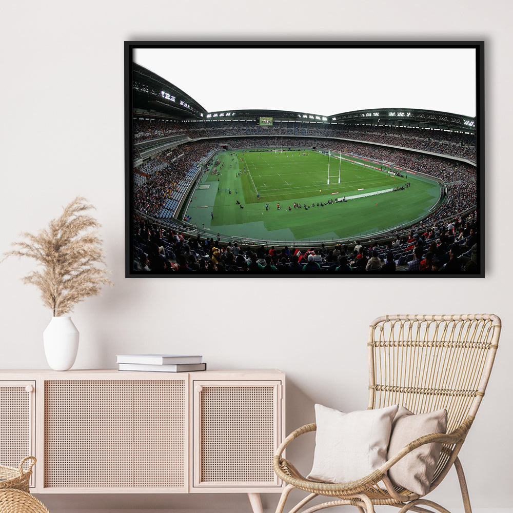 Nissan Stadium Yokohama, Stadium Canvas, Sport Art, Framed Canvas Print Wall Art, Floating Frame