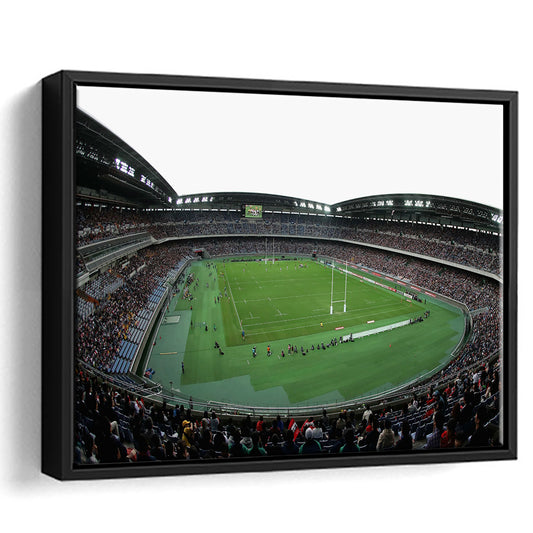Nissan Stadium Yokohama, Stadium Canvas, Sport Art, Framed Canvas Print Wall Art, Floating Frame
