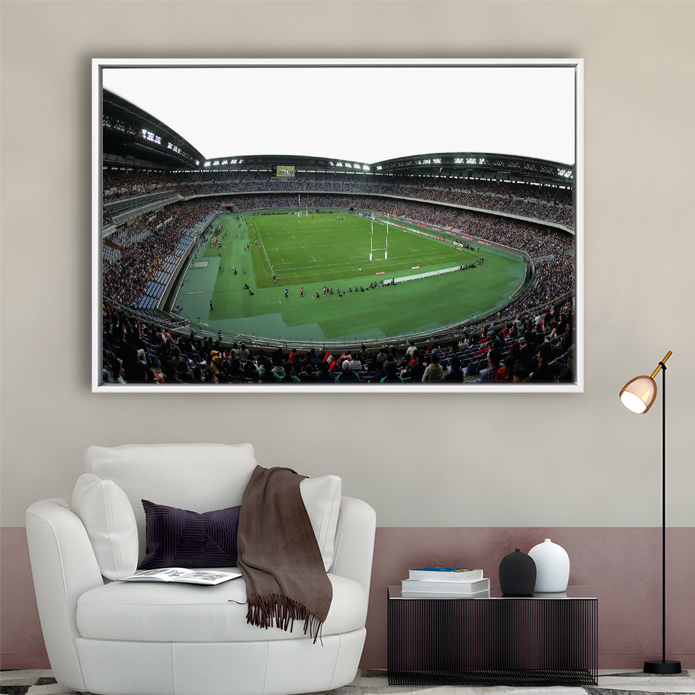 Nissan Stadium Yokohama, Stadium Canvas, Sport Art, Framed Canvas Print Wall Art, Floating Frame