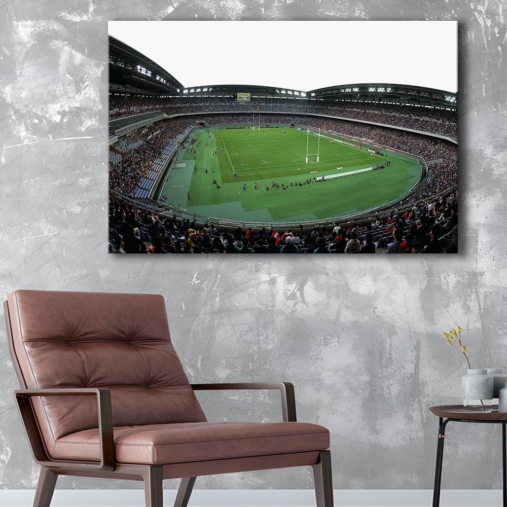 Nissan Stadium Yokohama, Stadium Canvas, Sport Art, Gift for him, Man Cave Decor, Art Print, Canvas Print Wall Art