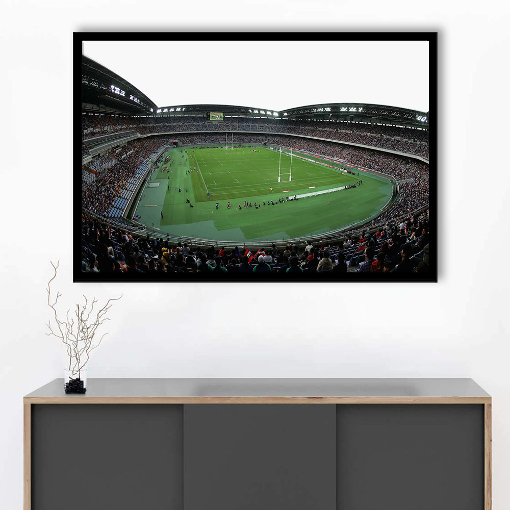 Nissan Stadium Yokohama, Stadium Canvas, Sport Art, Gift for him, Framed Art Print Wall Decor, Picture Framed