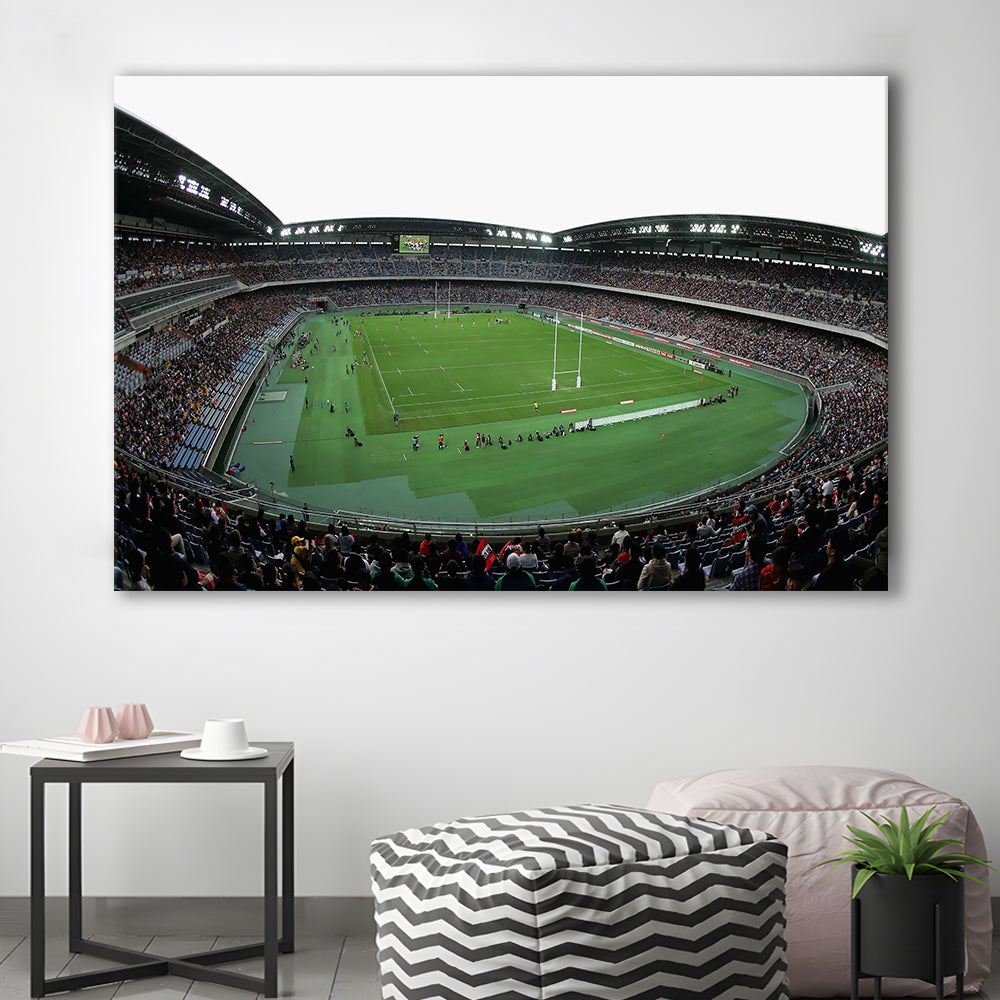 Nissan Stadium Yokohama, Stadium Canvas, Sport Art, Gift for him, Man Cave Decor, Art Print, Canvas Print Wall Art