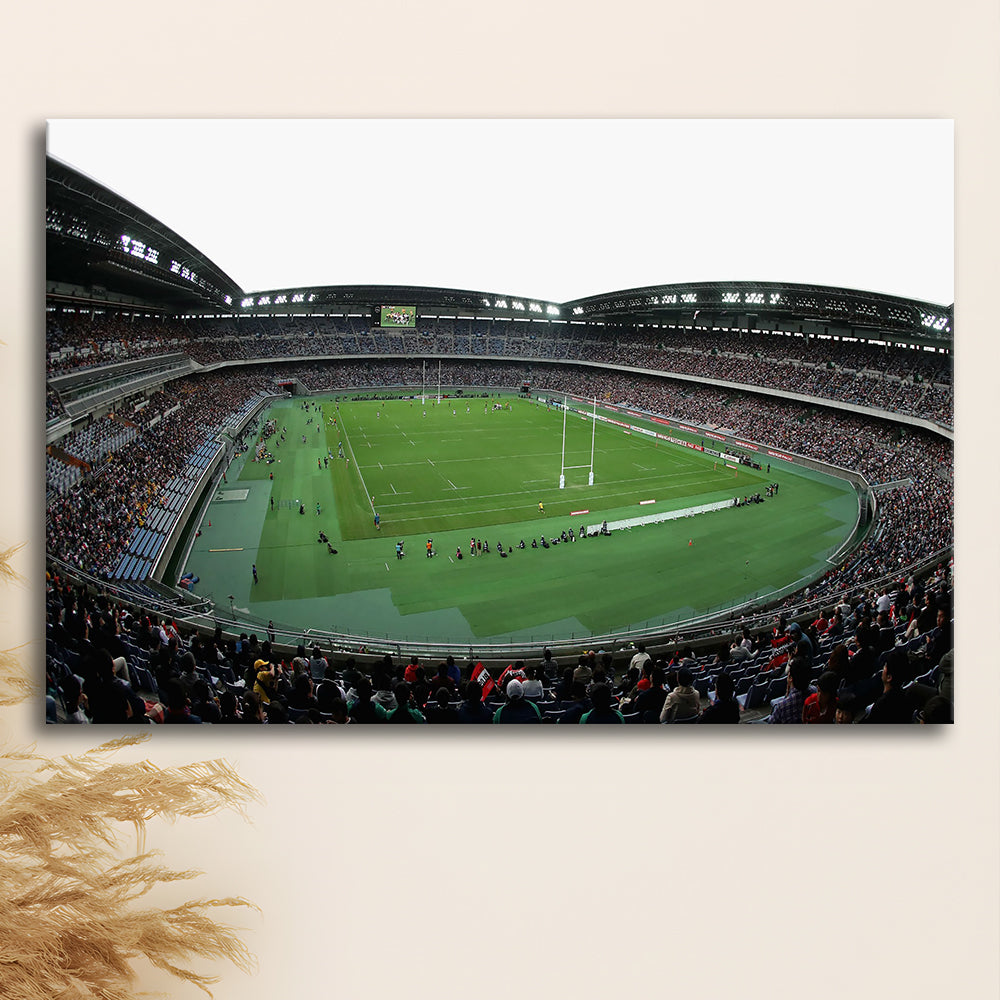 Nissan Stadium Yokohama, Stadium Canvas, Sport Art, Gift for him, Man Cave Decor, Art Print, Canvas Print Wall Art