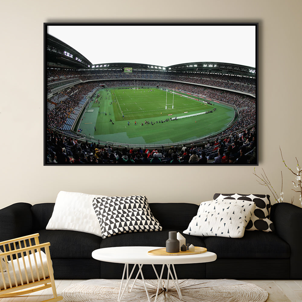 Nissan Stadium Yokohama, Stadium Canvas, Sport Art, Framed Canvas Print Wall Art, Floating Frame