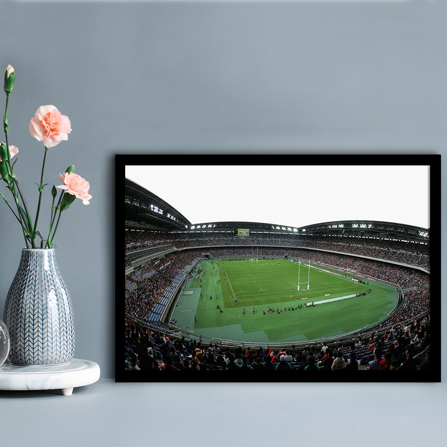 Nissan Stadium Yokohama, Stadium Canvas, Sport Art, Gift for him, Framed Art Print Wall Decor, Picture Framed