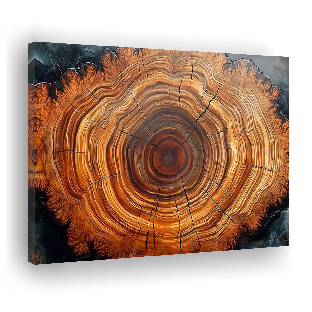 Nordic Tree Ring Abstract Art,Tree Rings Canvas Print,Great Design Solution for Home Decor, Cavas Print Wall Art Hom Decor