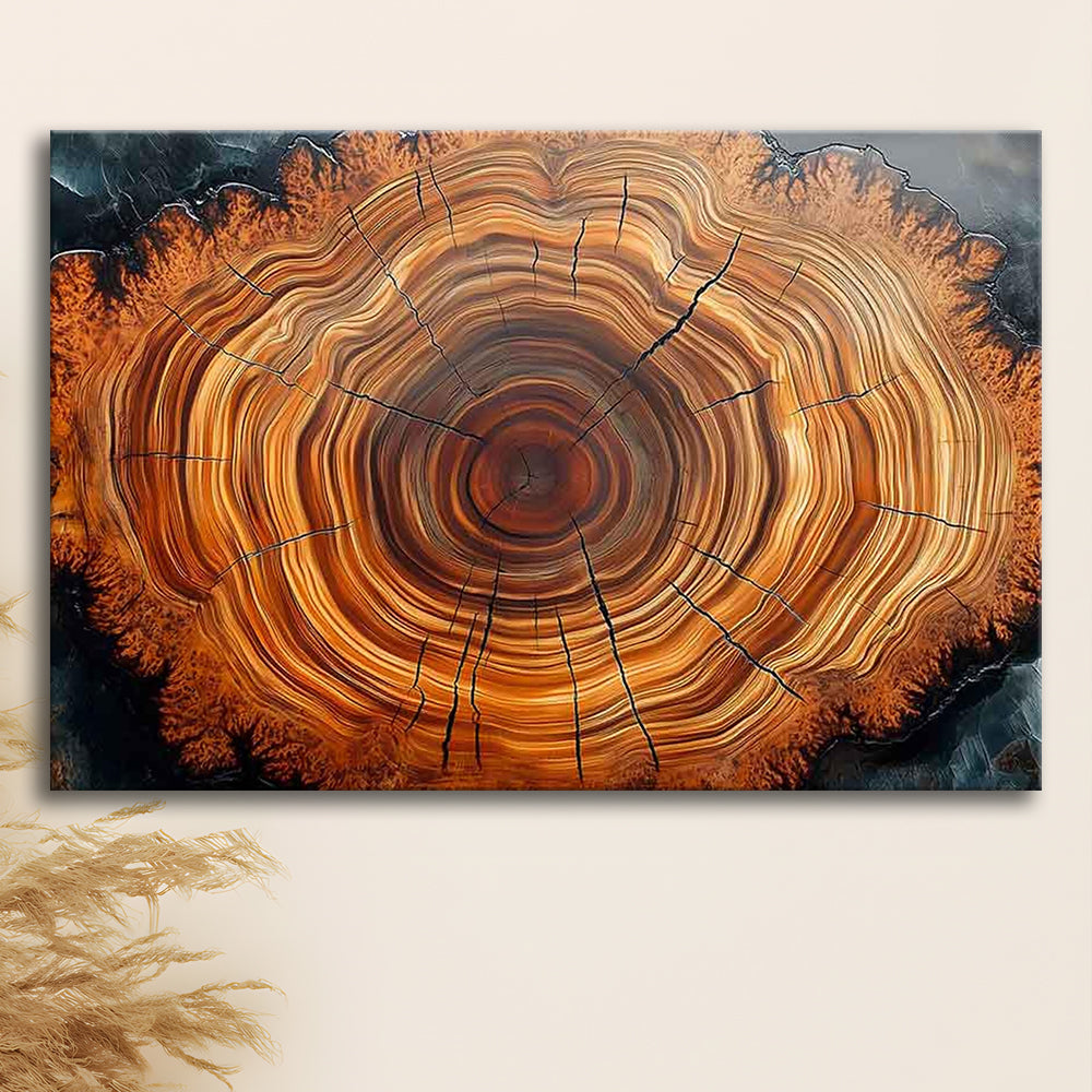 Nordic Tree Ring Abstract Art,Tree Rings Canvas Print,Great Design Solution for Home Decor, Cavas Print Wall Art Hom Decor