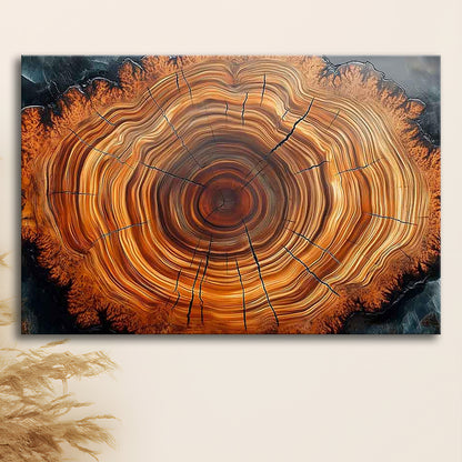 Nordic Tree Ring Abstract Art,Tree Rings Canvas Print,Great Design Solution for Home Decor, Cavas Print Wall Art Hom Decor