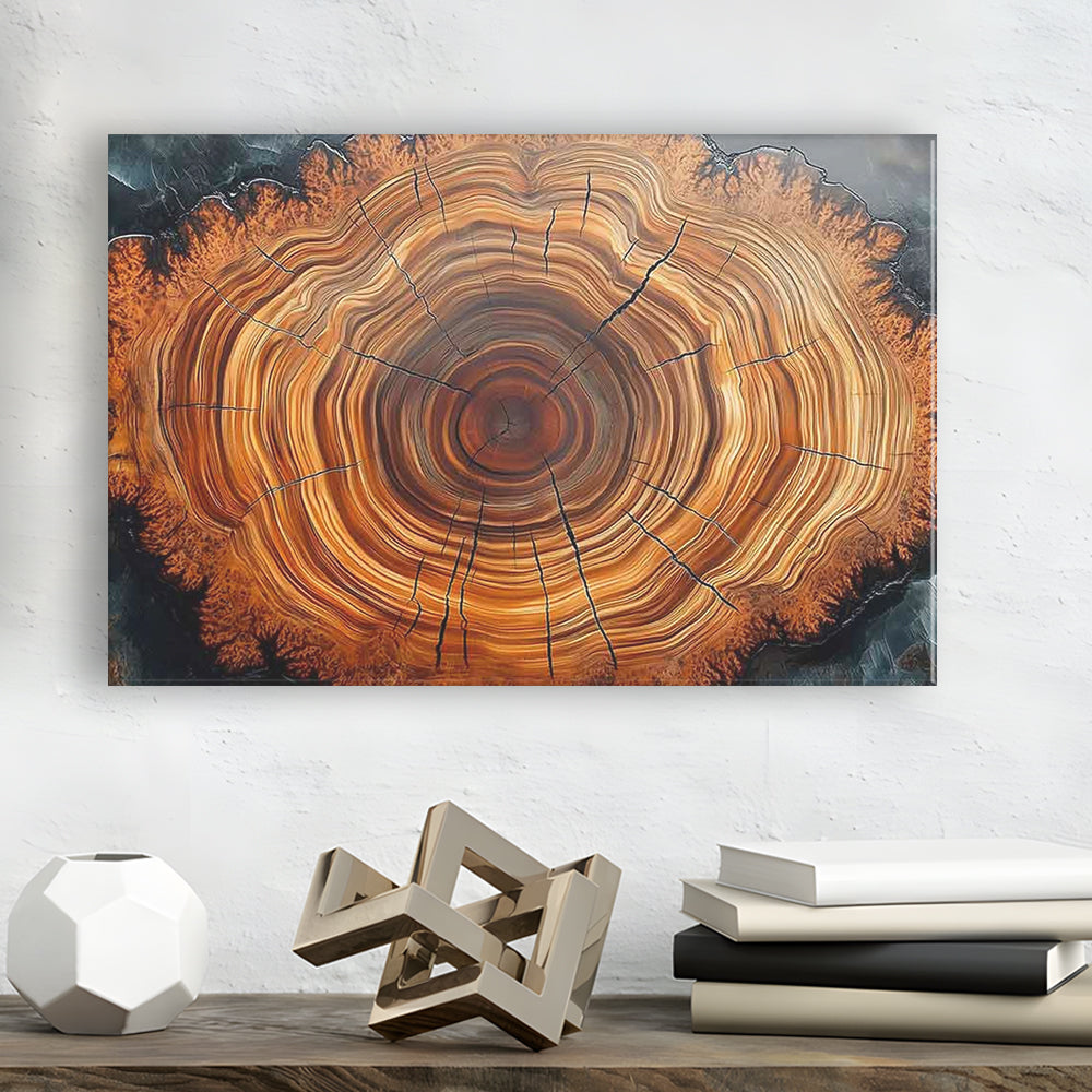 Nordic Tree Ring Abstract Art,Tree Rings Canvas Print,Great Design Solution for Home Decor, Cavas Print Wall Art Hom Decor