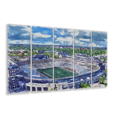 Notre Dame Fighting Irish, Notre Dame Painting Stadium Watercolor, Sport Art, Extra Large Canvas Print Wall Art