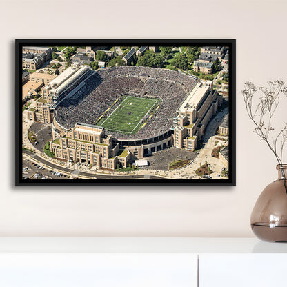 Notre Dame Football Stadium, Stadium Canvas, Sport Art, Framed Canvas Print Wall Art, Floating Frame