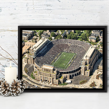 Notre Dame Football Stadium, Stadium Canvas, Sport Art, Framed Canvas Print Wall Art, Floating Frame