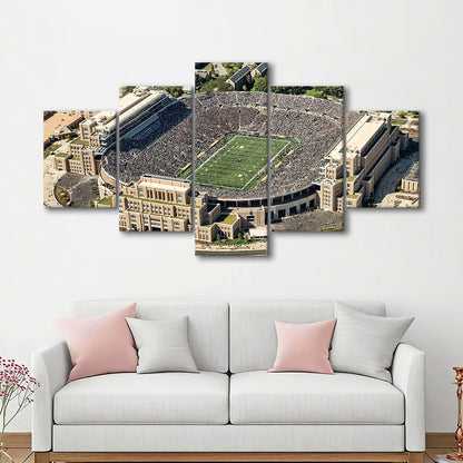 Notre Dame Football Stadium, Stadium Canvas, Sport Art, Gift for him, 5 Panel, Large Canvas, Canvas Print Wall Art