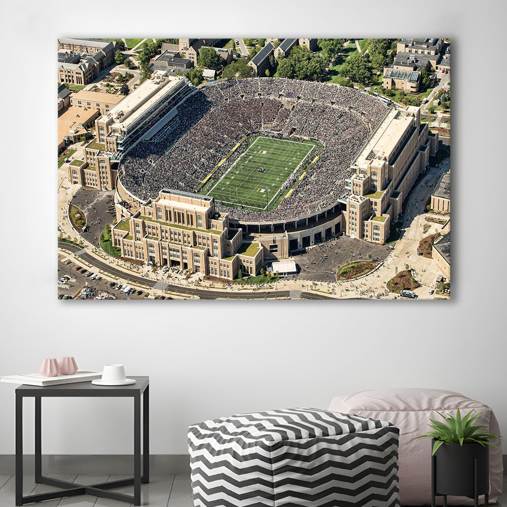 Notre Dame Football Stadium, Stadium Canvas, Sport Art, Gift for him, Man Cave Decor, Art Print, Canvas Print Wall Art