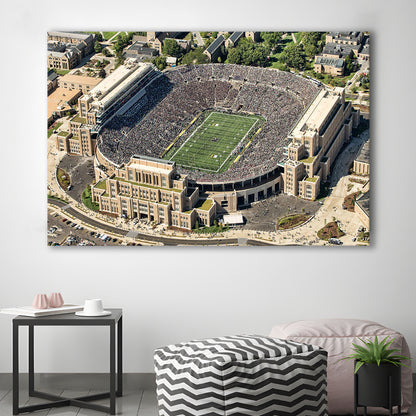 Notre Dame Football Stadium, Stadium Canvas, Sport Art, Gift for him, Man Cave Decor, Art Print, Canvas Print Wall Art