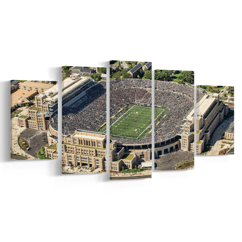 Notre Dame Football Stadium, Stadium Canvas, Sport Art, Gift for him, 5 Panel, Large Canvas, Canvas Print Wall Art